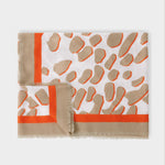Dalmatian Print Scarf | Ecru & Orange