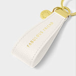 'Fabulous Friend' Sentiment Loop Keyring | Off White