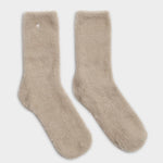 Gift Boxed Duo Socks | Taupe Fluffy & Off White Sparkle