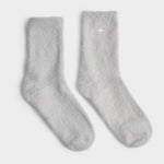 Gift Boxed Fluffy Star Socks | Pale Grey