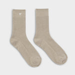 Gift Boxed Knitted Heart Socks | Taupe