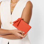 Hallie Coin & Card Holder | Deep Orange