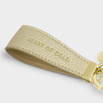 'Heart of Gold ' Sentiment Loop Keyring | Metallic Gold