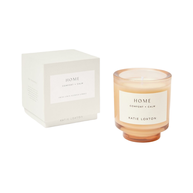 'Home' Sentiment Candle | Fresh Linen & White Lily