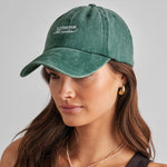 'Living For The Weekend' Embroidered Cap | Faded Green