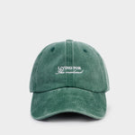 'Living For The Weekend' Embroidered Cap | Faded Green