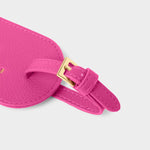 'Love Travel Explore' Sentiment Luggage Tag | Magenta