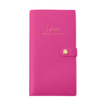 'Love Travel Explore' Sentiment Travel Wallet | Magenta