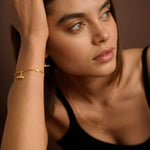 Lustre T-Bar Bracelet | Gold Coated