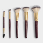 Make Up Brush Set with Vegan Leather Case | Cherry