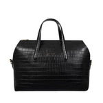 Milan Faux Croc Cabin Bag | Black