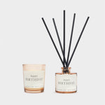 Mini Votive & Mini Reed Diffuser Gift Set | Happy Birthday | Blackberry Noir