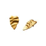 Molten Oversized Waterproof Heart Earrings | Gold Coated