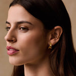 Molten Luxe Waterproof Hoop Earrings | Gold Plated