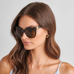 Mykonos Oversized Cat-Eye Sunglasses | Dark Tortoiseshell