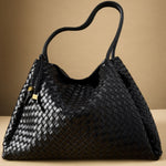 Nova Hand Woven Shoulder Bag | Black | Large