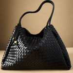 Nova Hand Woven Shoulder Bag | Black | Large