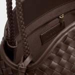 Nova Hand Woven Shoulder Bag | Chocolate | Large