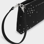 Nova Studded Wristlet Clutch | Black