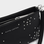 Nova Studded Wristlet Clutch | Black