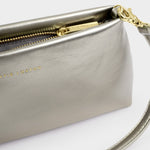 Nova Patent Crackle Clutch Bag | Pewter