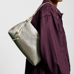 Nova Patent Crackle Clutch Bag | Pewter