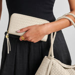 Nova Hand Woven Purse | Oyster | Large