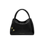 Nova Woven Texture Top Handle Bag | Black