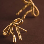 Novelle Bow Earrings | Gold Coated