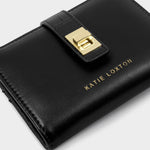 Orin Twist Lock Faux Croc Purse | Black