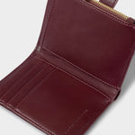 Orin Twist Lock Suedette Purse | Cherry