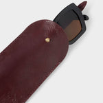Patent Crackle Glasses Sleeve | Cherry