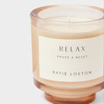 'Relax' Sentiment Candle | Fresh Linen & White Lily