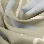 Satin Multiway Scarf | Ripple Stripes | Sage & Pastel Blue
