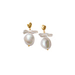 Sol Waterproof Freshwater Pearl Earrings | Gold Coated