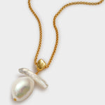 Sol Waterproof Freshwater Pearl Necklace | Gold Coated