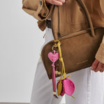 Strawberry Bag Charm & Keyring | Chartreuse & Magenta