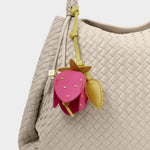 Strawberry Bag Charm & Keyring | Chartreuse & Magenta