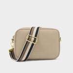 Stripe Canvas Bag Strap | Black/Mocha