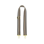 Stripe Canvas Bag Strap | Black/Mocha