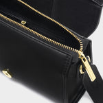 Taya Suedette Crossbody Bag | Black