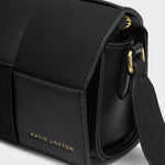 Taya Suedette Crossbody Bag | Black