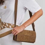 Taya Suedette Crossbody Bag | Caramel