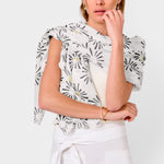 Sunburst Print Foil Scarf | Monochrome