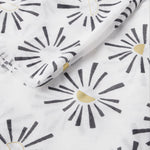 Sunburst Print Foil Scarf | Monochrome