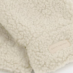 Teddy Mittens with Cord | Cream