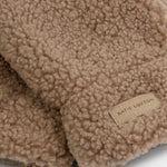 Teddy Mittens with Cord | Tan