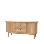 Kingham 3 Drawer Oak Sideboard | Natural
