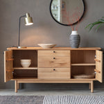 Kingham 3 Drawer Oak Sideboard | Natural