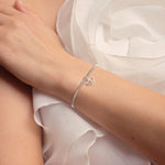 Laboratory Grown 'Diamond A Little 'Friendship' Bracelet | Silver Plated